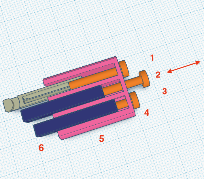 Le tensionneur à trois pins utilisé par le dispositif e-Nable